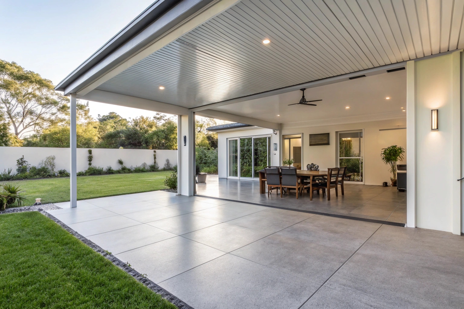 Professionally built patio with Colorbond roof on an Adelaide residential home