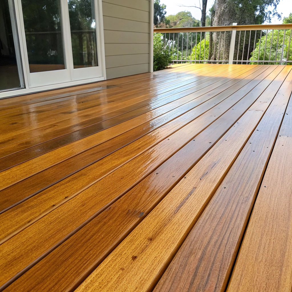 freshly restored and oiled timber deck Adelaide